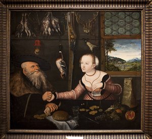 La pareja mal emparejada de Lucas Cranach the Elder