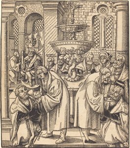 Los Reformadores Lutero y Hus Dando la Comunión a los Príncipes de la Casa de Sajonia de Lucas Cranach the Elder