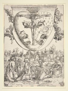 La Virgen, San Juan, San Lorenzo y San Roque con los brazos del Sagrado Corazón de Lucas Cranach the Elder