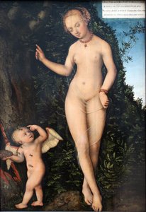 Venus y Cupido, el ladrón de miel de Lucas Cranach the Elder