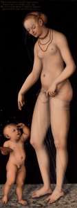 Venus con Cupido como ladrón de miel de Lucas Cranach the Elder