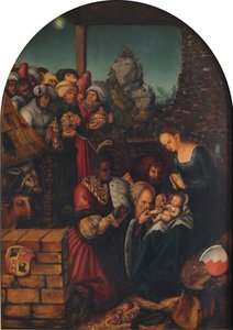 Alemán: Die Anbetung der Heiligen Drei Könige La Adoración de los Reyes Magos