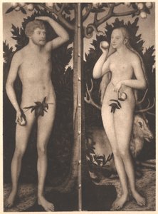 Adán y Eva de Lucas Cranach the Younger