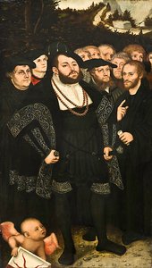 Martín Lutero y los reformadores de Wittenberg de Lucas Cranach the Younger