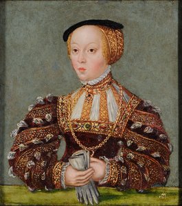 Polaco: Retrato de Isabel de Austria Habsburgo (1526-1545), primera esposa de Segismundo Augusto Isabel de Austria de Lucas Cranach the Younger