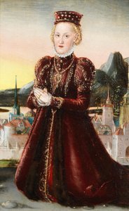 Retrato de la princesa Agnes Gräfin von Barby de Lucas Cranach the Younger