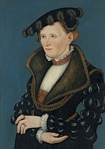 Retrato de una mujer, 1539 de Lucas Cranach the Younger