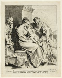 La Sagrada Familia con Santa Isabel y el Niño Juan el Bautista de Lucas Emil Vorsterman