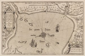 Carta náutica del Golfo de Riga de Lucas Jansz. Waghenaer