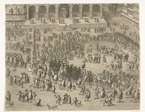 Proclamación en Gante de Carlos II de España como Conde de Flandes (hoja 5), ​​1666 de Lucas Vorsterman (II)
