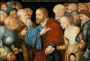 Cristo y la mujer sorprendida en adulterio, c.1520-50