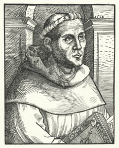 Martín Lutero como monje agustino de Lucas the Elder (after) Cranach