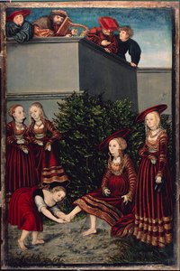 El rey David y Betsabé de Lucas the Elder Cranach