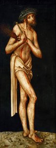 La caída del hombre: Cristo como el hombre de dolores de Lucas the Elder Cranach