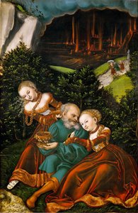Lot y sus hijas de Lucas the Elder Cranach