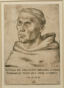 Martin Luther ... (grabado) de Lucas the Elder Cranach