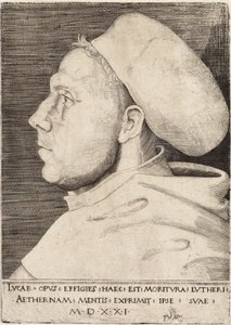 Martín Lutero como fraile agustino por Lucas Cranach el Viejo 1521 de Lucas the Elder Cranach