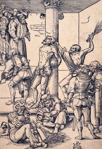 Pasión de Cristo: la flagelación de Lucas the Elder Cranach