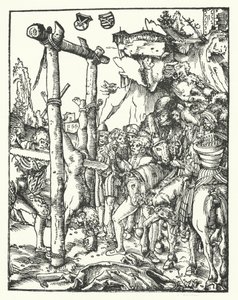 Simón, del Martirio de los Doce Apóstoles de Lucas the Elder Cranach