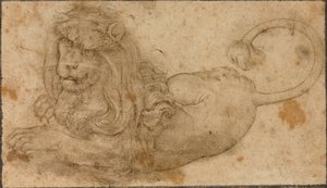 Estudio de un león de Lucas the Elder Cranach