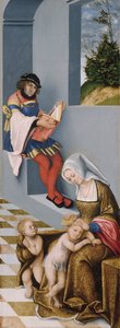 El Santo Parentesco (llamado Retablo de Torgau ) panel derecho de Lucas the Elder Cranach