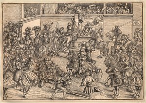 Torneo - Cranach, Lucas, el Viejo (1472-1553) - 1509 - Xilografía - Colección privada de Lucas the Elder Cranach