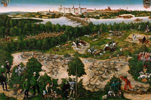 Caza en honor del emperador Carlos V cerca del castillo de Hartenfels, Torgau
