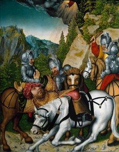 La caída de Saulo o la conversión de San Pablo en el camino a Damasco de Lucas the Younger Cranach