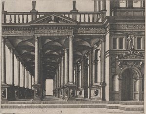 Sala abierta sostenida por columnas corintias