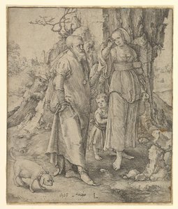 Abraham despidiendo a Agar, 1516 de Lucas van Leyden