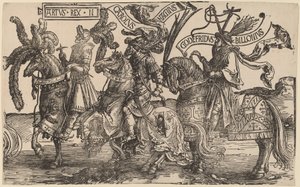 Arturo, Carlos el Grande (Carlomagno), Godofredo de Bouillon de Lucas van Leyden