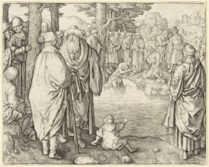 El bautismo de Cristo de Lucas van Leyden