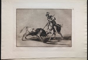 Corridas de toros: El Cid Campeador lanceando otro toro de Lucas van Leyden