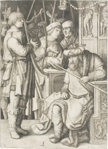 David Tocando el Arpa Ante Saúl de Lucas van Leyden