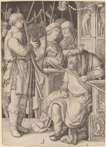 David Tocando el Arpa ante Saúl de Lucas van Leyden
