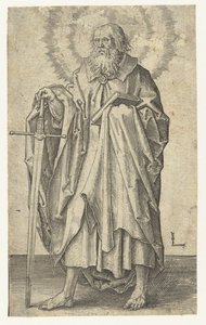 el apóstol pablo Cristo y los Apóstoles (título de la serie) de Lucas van Leyden