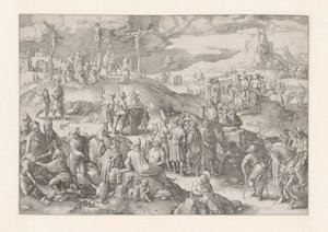 La montaña del calvario de Lucas van Leyden
