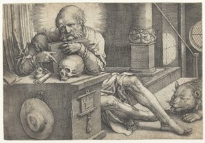San Jerónimo en su estudio de Lucas van Leyden