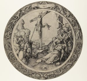 La crucifixión
La Pasión Redonda (título de la serie) de Lucas van Leyden