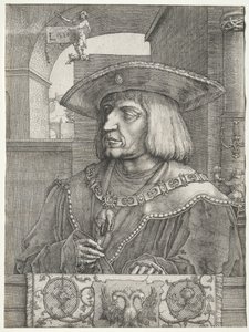 Emperador Maximiliano I, 1520 de Lucas van Leyden