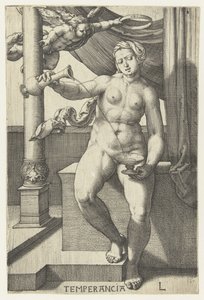 Temperance
Temperancia (título del objeto)
Siete Virtudes (título de la serie) de Lucas van Leyden