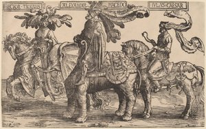 Héctor de Troya, Alejandro de Macedonia, Julio César de Lucas van Leyden