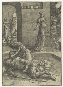 Jael mata a Sísara Serie pequeña Listas de mujeres (título de la serie) de Lucas van Leyden