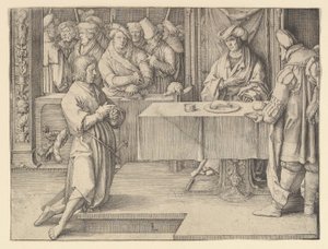 José interpretando los sueños del faraón, 1512 de Lucas van Leyden