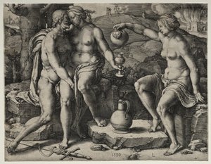 Lot y Sus Hijas de Lucas van Leyden