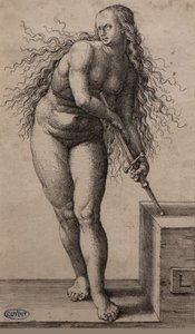 Suicidio de Lucrecia, entre 1514 y 1515 (Grabado) de Lucas van Leyden