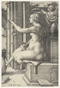 Justicia
Iusticia (título del objeto)
Siete Virtudes (título de la serie) de Lucas van Leyden