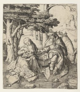 Descanso en la Huida a Egipto de Lucas van Leyden