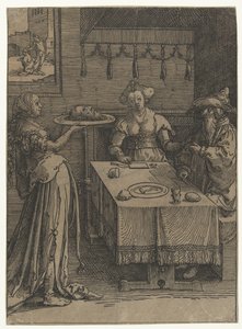 Salomé con la cabeza de Juan el Bautista Serie pequeña Listas de mujeres (título de la serie) de Lucas van Leyden