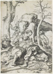 Sansón y Dalila, c. 1508 de Lucas van Leyden